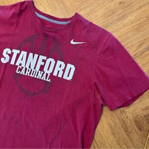 Nike Stanford Cardinal TShirt Mens Size XL Maroon Football Shirt Short Sleeve